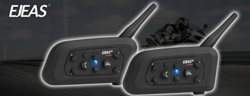 2x Bluetooth-гарнитура для мотоциклетной внутренней связи 1500M, 850 мАч, гарнитура для шлема