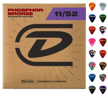 Struny do gitary akustycznej DUNLOP DAP1152 GRATIS
