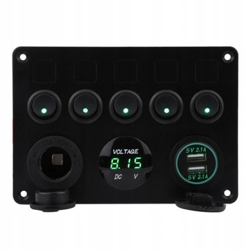 12-24V 5 GANG PANEL PRZEŁĄCZNIKÓW DLA SAMOCHOD