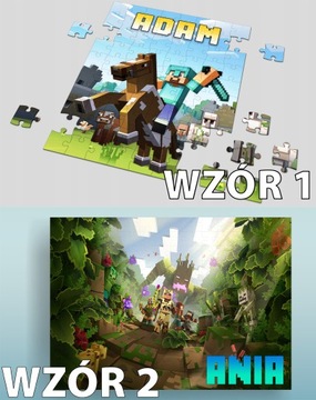 ПАЗЛ MINECRAFT С ИМЕНЕМ + ХЛОПКОВЫЙ СУМОК