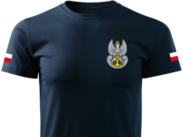 Wojskowa koszulka granatowa z Orłem marynarskim
