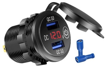 USB QC 3.0 GNIAZDO WOLTOMIERZ PLASTIK DOTYK C