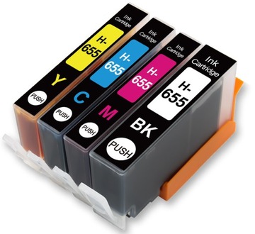 4x TUSZE 655 XL DO HP 3525 4615 5525 6520 6525