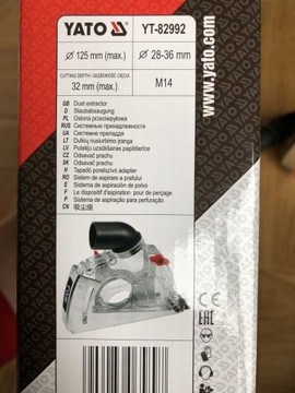 КРЫШКА YATO С ПЫЛЕОТДАЧЕЙ 125MM YT-82992