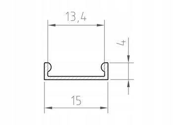 ПЛОСКИЙ ЧЕРНЫЙ АЛЮМИНИЕВЫЙ СВЕТОДИОДНЫЙ профиль + ЛАМПА 2М