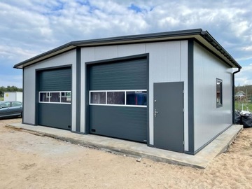 Гараж утеплен сэндвич-панелями до 35 м2.