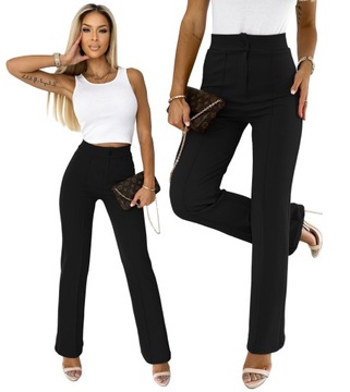 Удобные женские брюки со складкой, мягкие брюки клеш, 36S.