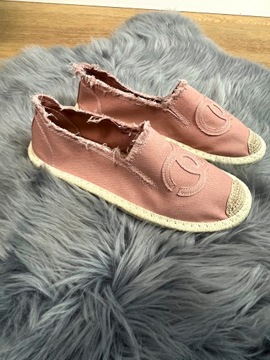 ЖЕНСКИЕ РОЗОВЫЕ Тканевые ЭСПАДРИЛИ без шнуровки 38