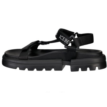 ICEBERG skórzane męskie sandały NOWOŚĆ BLACK ITALY roz.42