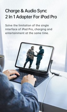 Аудиоадаптер USB-C — AUX Mini Jack 3,5 мм ЦАП + USB-C PD 60 Вт