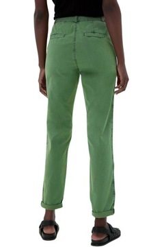 M&S Eleganckie Damskie Bawełniane Oliwkowe Spodnie Chinosy Regular XL 42