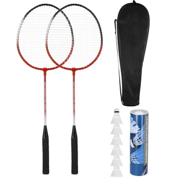 НАБОР ДЛЯ БАДМИНТОНА 9в1 БАДМИНТОННЫЕ БАЛЕТКИ РАКЕТКИ СТАВНИ ЧЕХОЛ ДЛЯ БАДМИНТОНА