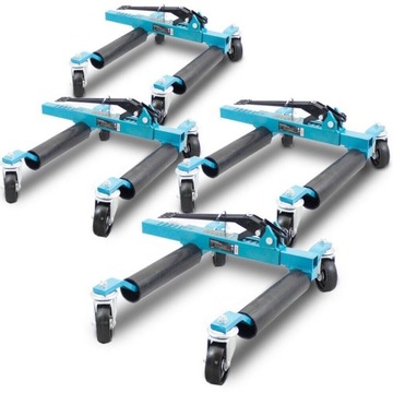 WÓZEK MANEWROWY ROLKA POD KOŁA Z PODNOŚNIKIEM HYDRAULICZNYM 4 SZT 560KG/SZT