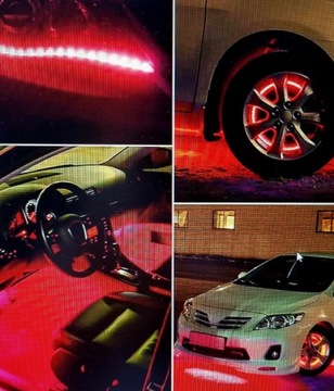 СВЕТОВАЯ ЛЕНТА СВЕТОДИОДНАЯ ЛЕНТА - 12 В 30 см - КРАСНАЯ - Водонепроницаемая - ГОРЯЧО-КРАСНАЯ