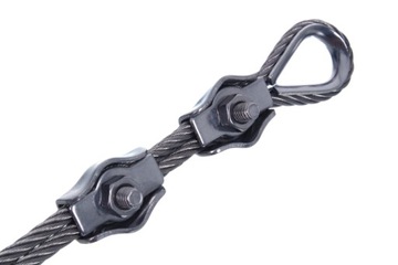 Одинарный седельный зажим из нержавеющей стали, 4 мм.