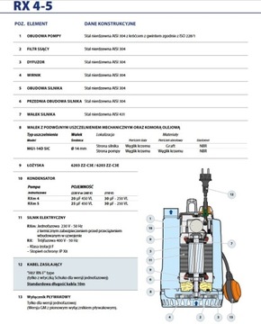 Дренажный насос Pedrollo RXm 5 с поплавком