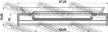 GUFERO 44X67X10X15.7 MINI COUNTRYMAN