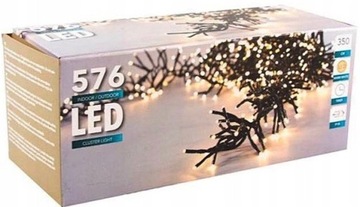 OŚWIETLENIE LAMPKI CHOINKOWE GAŁĄZKA 576LED TIMER