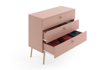 BOHO комод с белыми матовыми ящиками, бесшумное закрывание