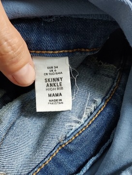 Джинсы для беременных H&M MAMA Skinny Ankle 34/XS L73см