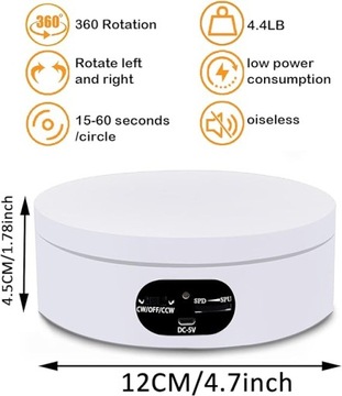2352. YVVV ВРАЩАЮЩИЙСЯ НА 360 ГРАДУСОВ ФОТОПЛЕЕР 12 СМ + 5 МЕСТА