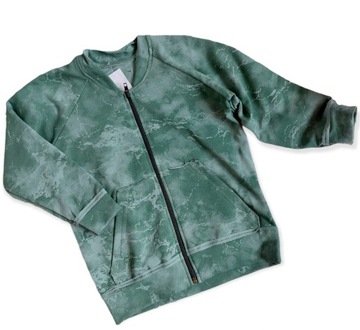 BLUZA ROZPINANA TYPU BOMBER TIE DYE GREEN 116/122