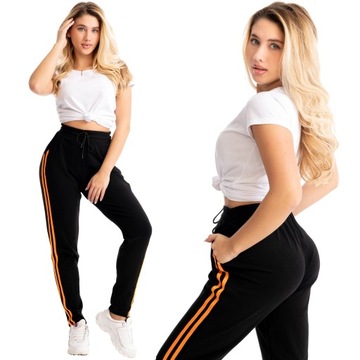 Modne Dresowe SPODNIE DAMSKIE Dużo Kolorów