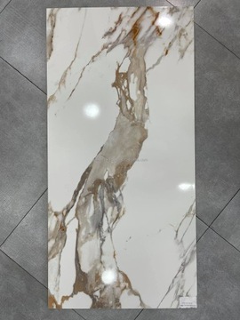 ПЛИТКА 60X120 CALACATTA GOLD GLOSS GOLD