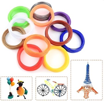 НИТЬ ДЛЯ 3D-ПРИНТЕРОВ PEN 100M PLA ВСТАВКА ДЛЯ 3D-РУЧКИ 1,75 ММ ЦВЕТНАЯ