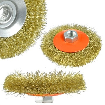 SZCZOTKA DOCZOŁOWA STOŻKOWA DRUT KARBOWANY 100 MM M14