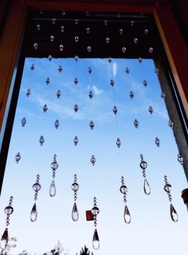 GIRLANDA KRYSZTAŁKI KORALIKI ZESTAW 9SZT DEKORACJA