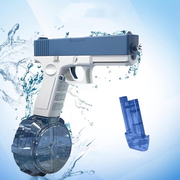 GLOCK АВТОМАТИЧЕСКИЙ ЭЛЕКТРИЧЕСКИЙ ВОДЯНОЙ ПИСТОЛЕТ, СТРУЯ, 2 МАГАЗИНА, СИНИЙ