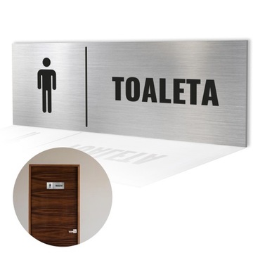 TABLICZKA TOALETA TABLICZKA WC ALUMINIOWA TABLICZKA TOALETA MĘSKA