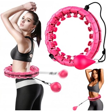 HULA HOP z Obciążeniem Odchudzające Wypustkami masażerem FITNESS 93cm TALII