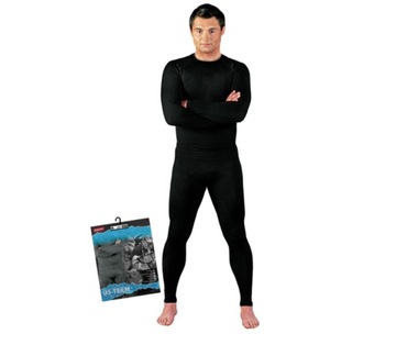 Термоактивный комплект, теплое ТЕРМАЛЬНОЕ БЕЛЬЕ, ЧЕРНОЕ, одежда US-TERM, размер М