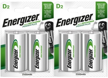 4x AKUMULATORKI ENERGIZER R20 D HR20 2500 BATERIE