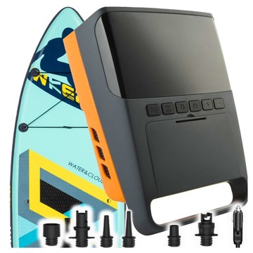 Pompka Elektryczna Kompresor Do Deski SUP 12V Materaca 135W Dwukierunkowa