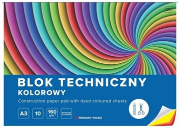 INTERDRUK Blok techniczny kolorowy A3/10k