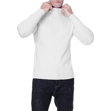 New Men's Turtleneck Sweater Casual Men's Knitted