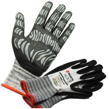 WURTH Rękawice Ochronne TIGERFLEX PLUS ECOLINE rozmiar 8 - M Zestaw 2 pary