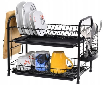 ПОДДОН ДЛЯ СУШКИ ПОСУДЫ 2X ГОРИЗОНТАЛЬНЫЙ МЕТАЛЛ. ЧЕРНЫЙ