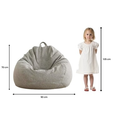 Сумка Pouffe Eco 90x110x50 Светло-серый 250л