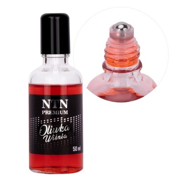 NTN Oliwka do skórek paznokci odżywka 50ml roller z kulką WIŚNIA