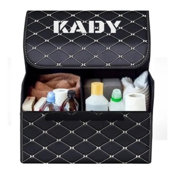 ОРГАНАЙЗЕР ДЛЯ БАГАЖНИКА АВТОМОБИЛЯ, ПРИШИВАННЫЙ УЗОР, ЖЕСТКИЙ, СТИЛЬНЫЙ