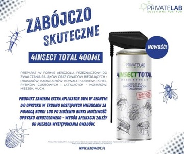 Mocny oprysk aplikator 2w1 na pluskwy muchy 400 ml