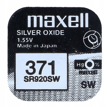 Bateria srebrowa Maxell SR920SW SR371