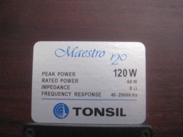 Tonsil Maestro I 120 Center, 120 Вт, 8 Ом, центральная колонка A