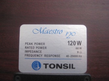 Tonsil Maestro I 120 Center, 120 Вт, 8 Ом, центральная колонка D