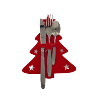 Украшение для стола в сочельник, фетровый футляр для столовых приборов, 6 шт.