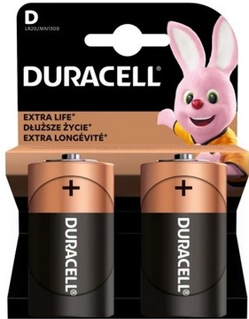 2x Bateria alkaliczna Duracell D LR20 R20 Extra